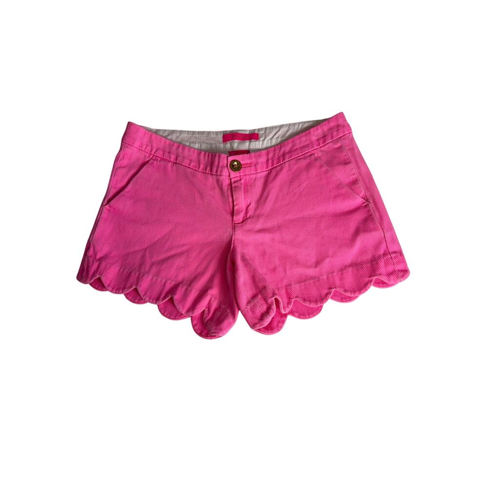 Lilly Pulitzer Pink Scalloped Callahan Shorts Size 2 S Woman